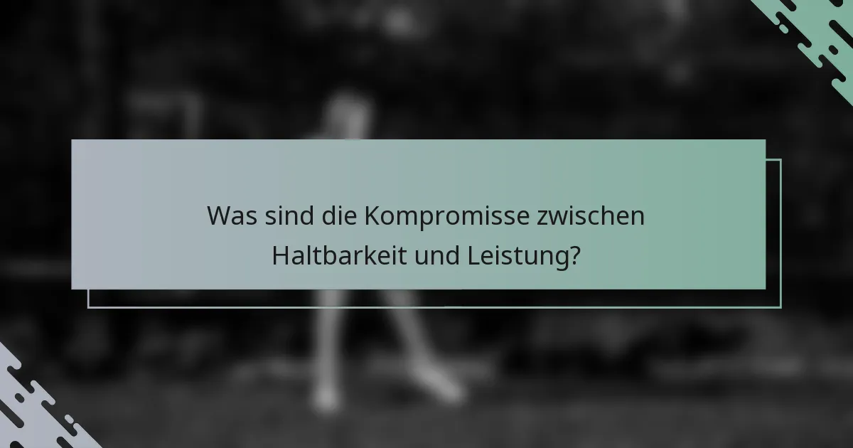 Was sind die Kompromisse zwischen Haltbarkeit und Leistung?